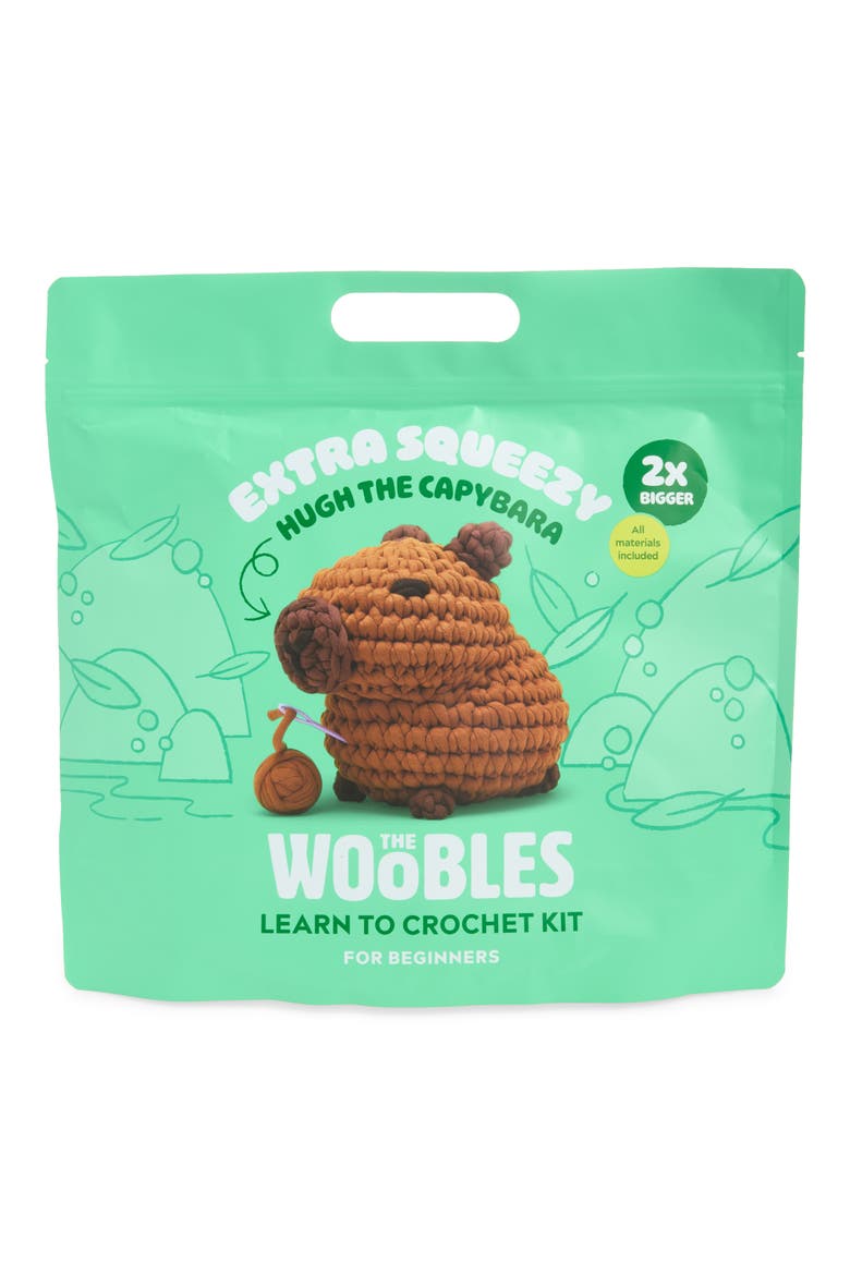 Hugh the Capybara Learn to Crochet Kit, Main, color, BROWN