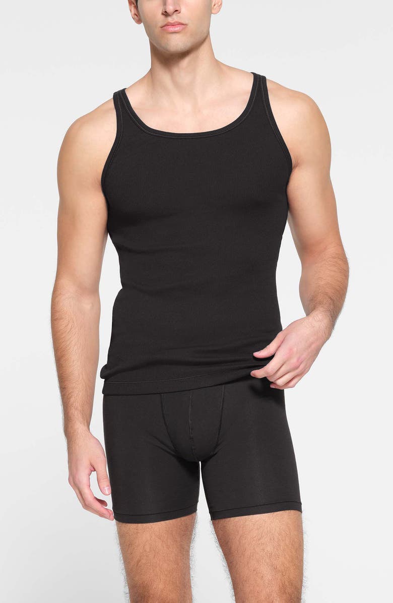 SKIMS 3-Pack Rib Stretch Cotton Tanks, Alternate, color, Heather Multi