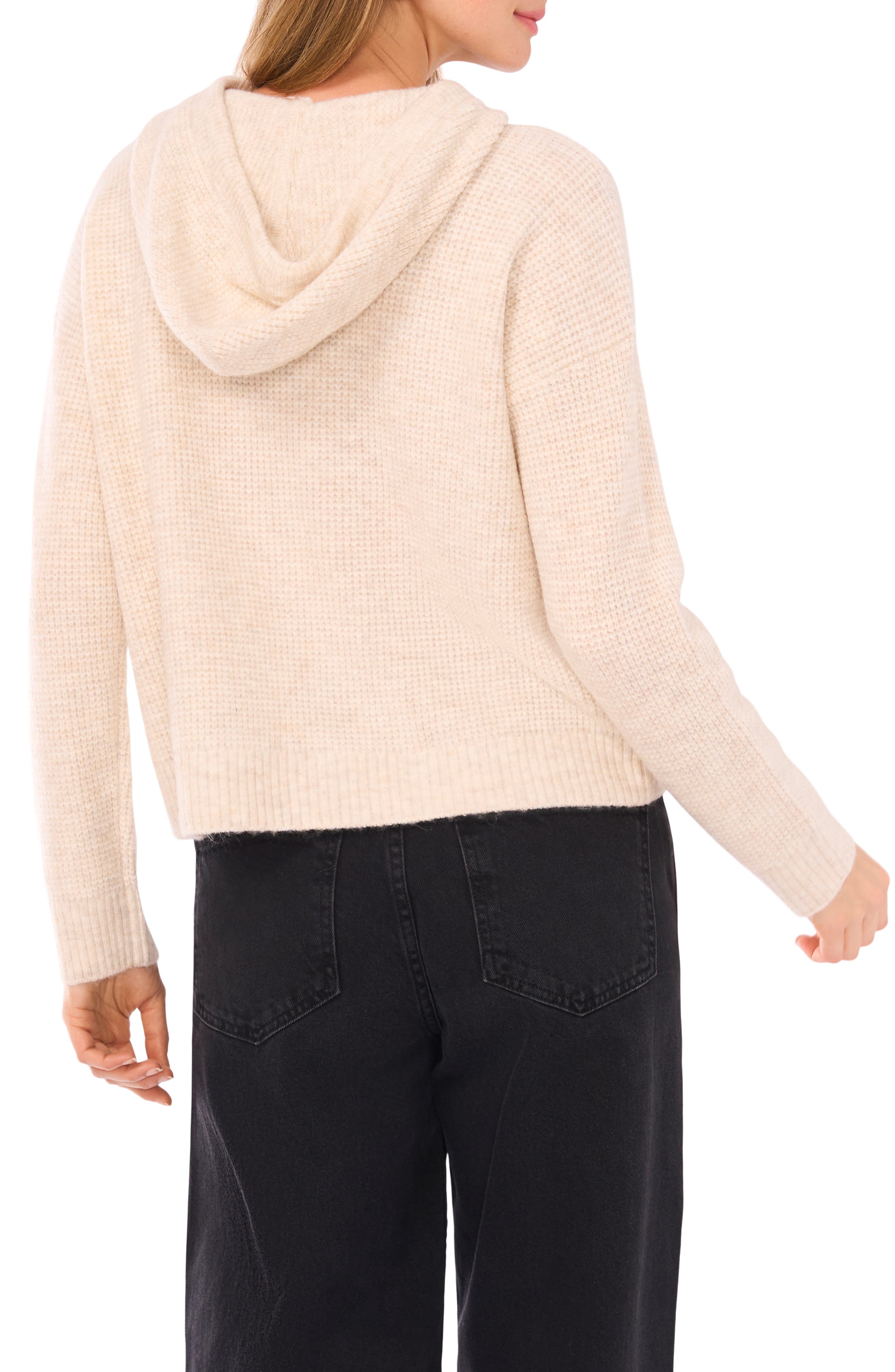 Waffle Stitch Hooded Sweater - image 2