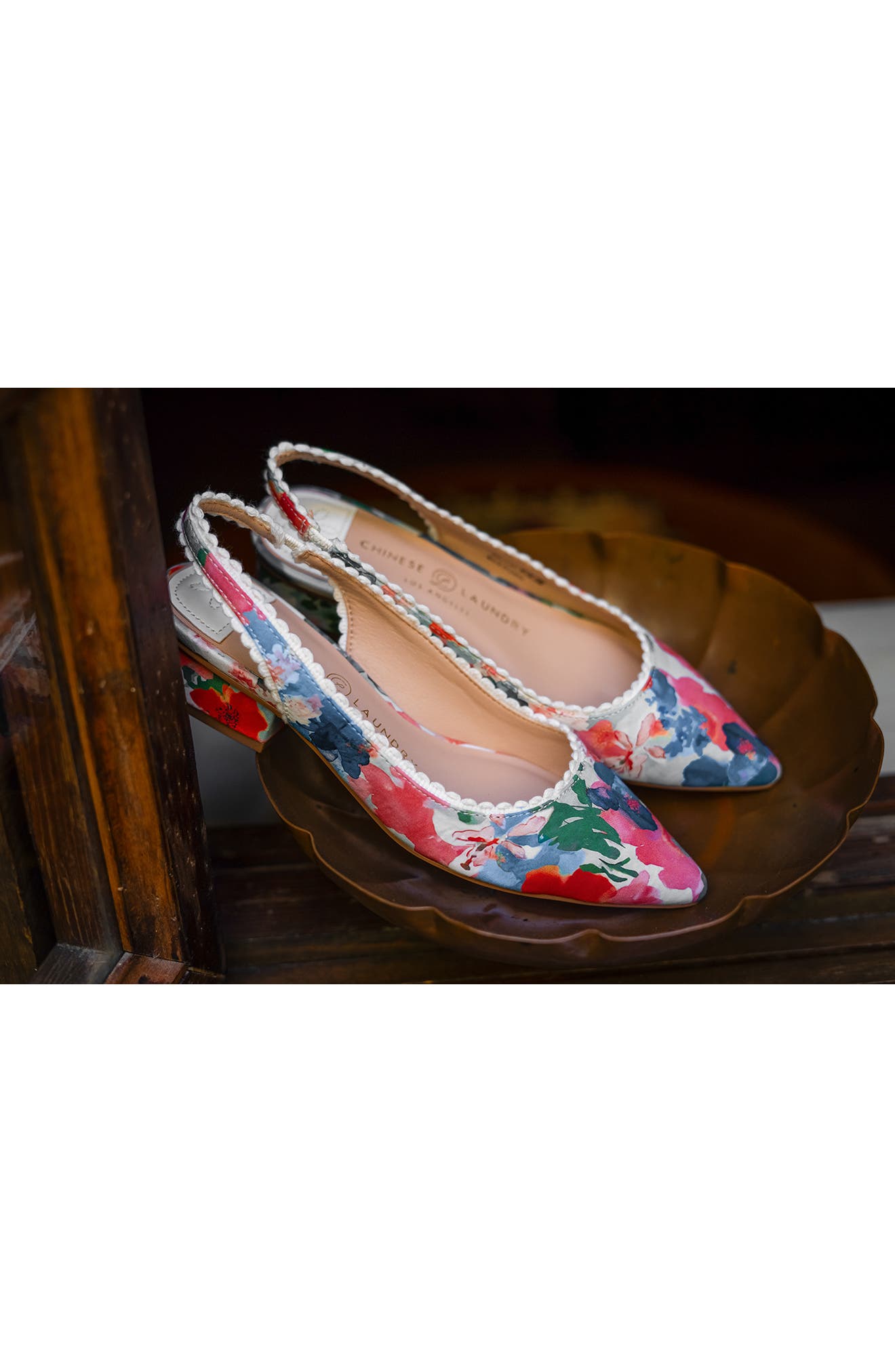 Mango Pointed Toe Slingback Flat, Alternate, color, BLUE MULTI