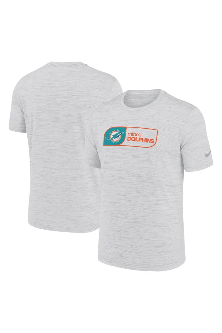 Men's Nike White Miami Dolphins Big & Tall Velocity Jock Tag Performance T-Shirt, Main, color, White