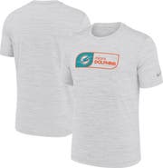 Nike Men's Nike White Miami Dolphins Big & Tall Velocity Jock Tag Performance T-Shirt