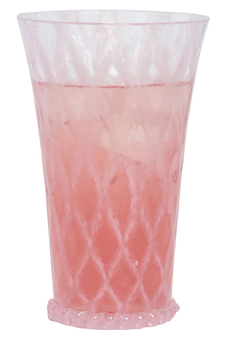 Trellis Large Glass Tumbler, Alternate, color, BLUSH