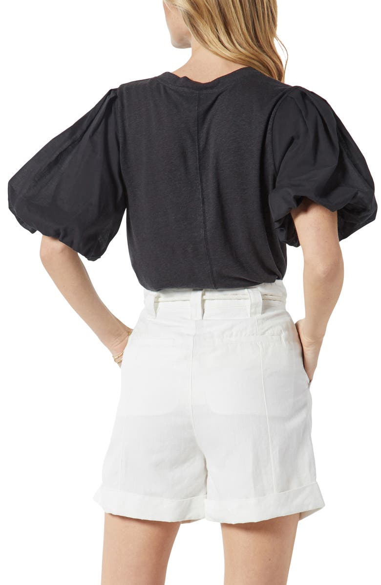 Joie Libby Puff Sleeve Linen Blend Top, Alternate, color, 