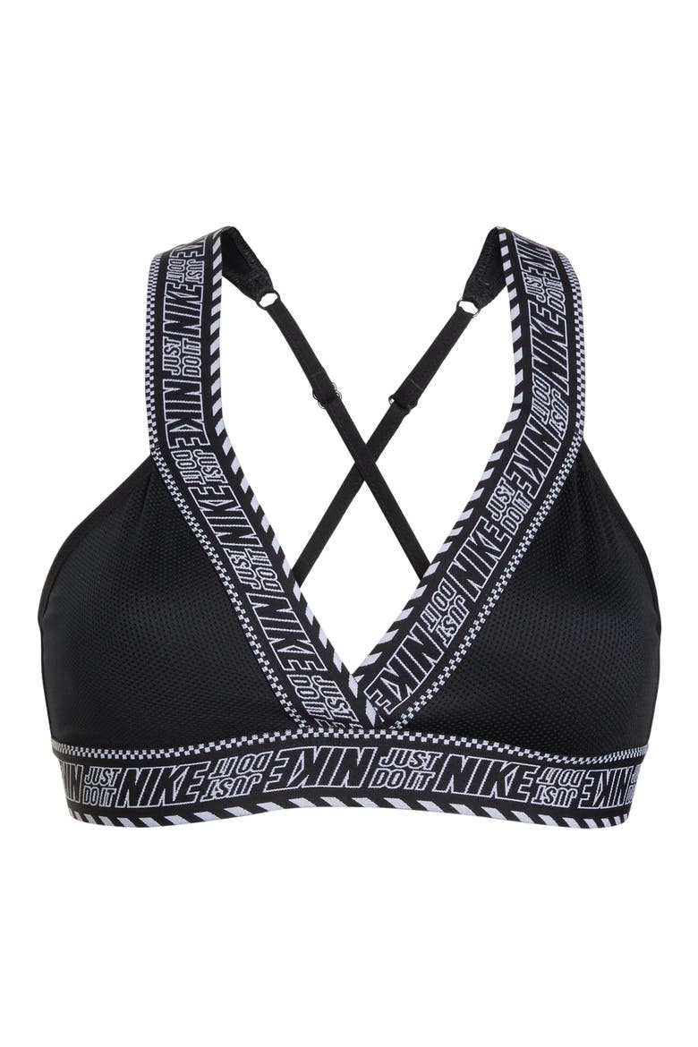 Indy Light Sports Bra, Alternate, color, BLACK/ BLACK/ WHITE