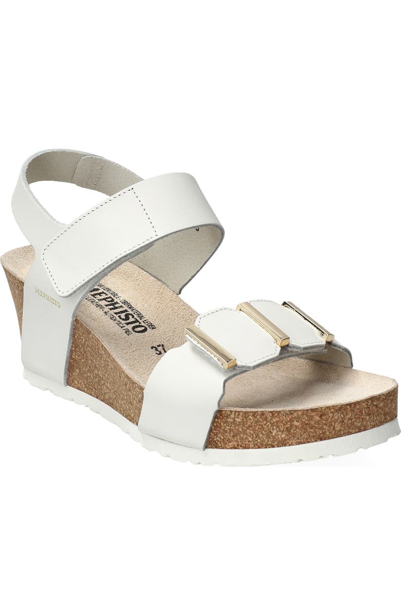 Mephisto Leonore Ankle Strap Sandal, Main, color, White
