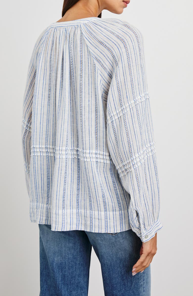 Rails Frances Stripe Linen Blend Button-Up Shirt, Alternate, color,