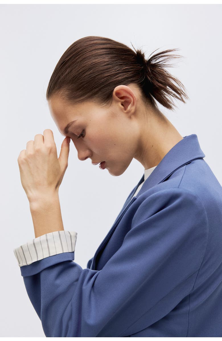 H&M Throw-on Blazer, Alternate, color, Pigeon Blue