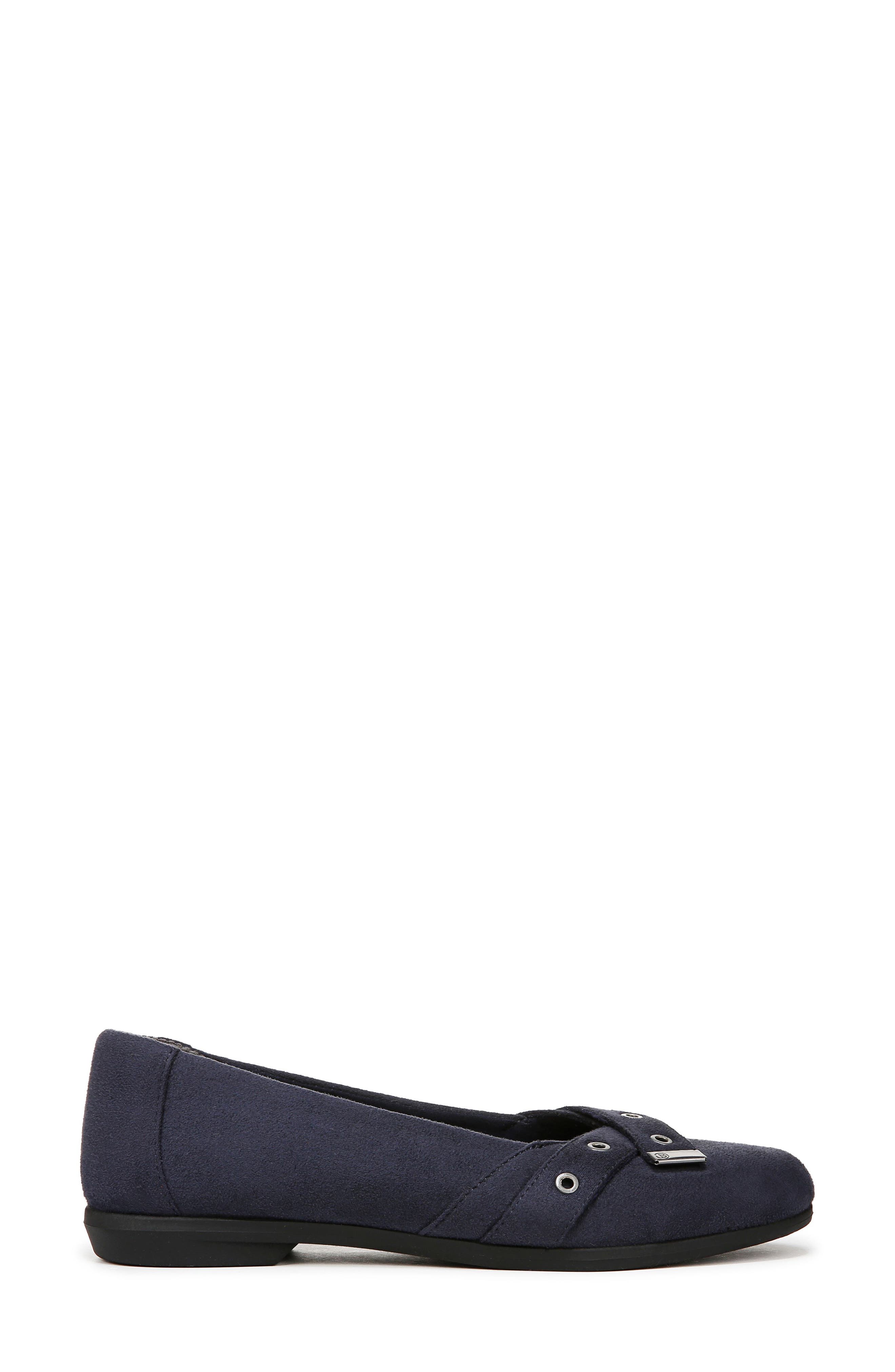 LifeStride Kira Grommet Strap Flat, Alternate, color, Navy Blazer
