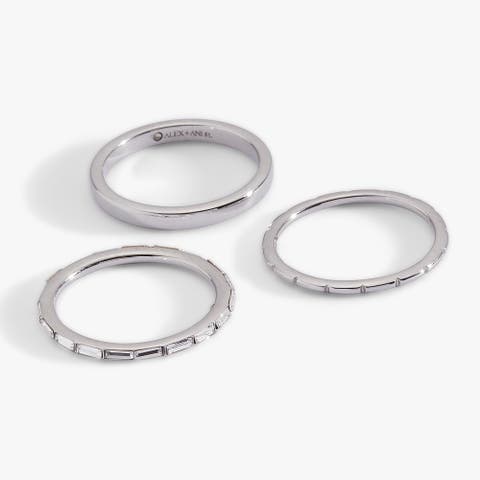 Baguette Stacking Ring Set of 3