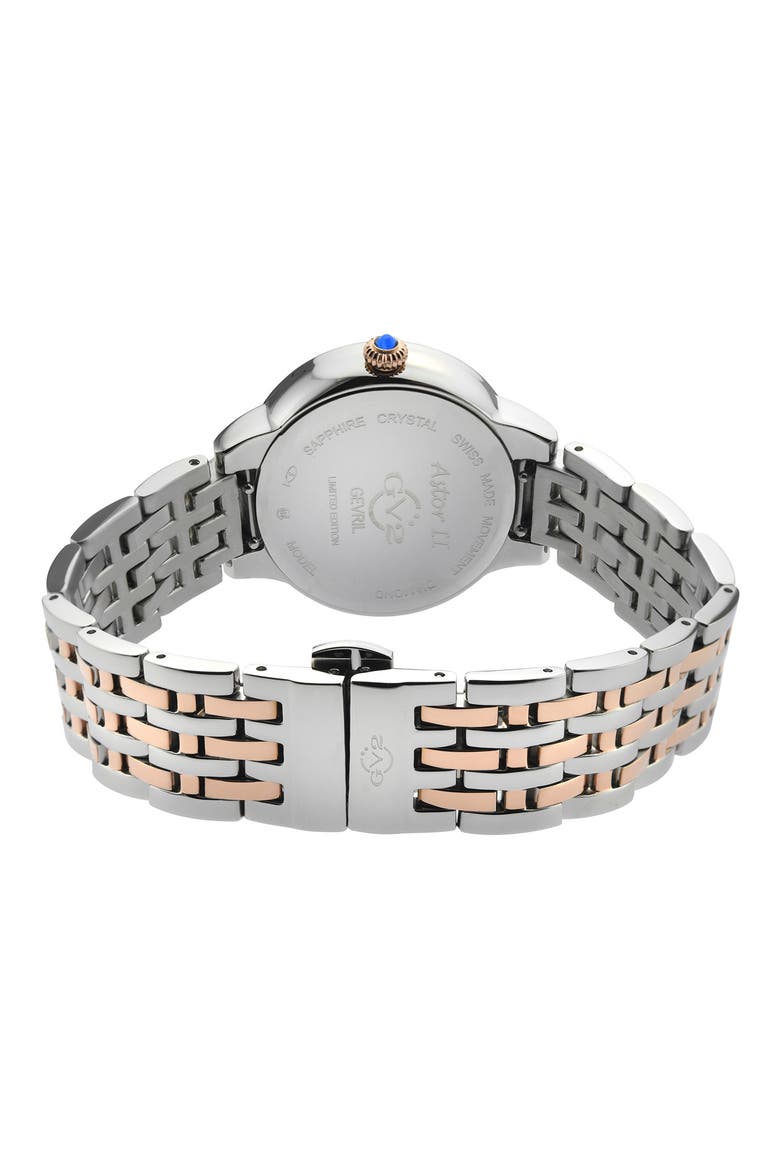 Women's GV2 Astor II Diamond MOP Dial Bracelet Watch, 38mm - 0.24 ctw, Alternate, color, TWO TONE