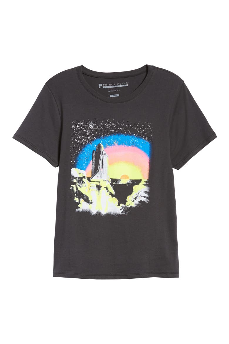 Shuttle Rainbow Graphic Tee, Alternate, color, BLACK
