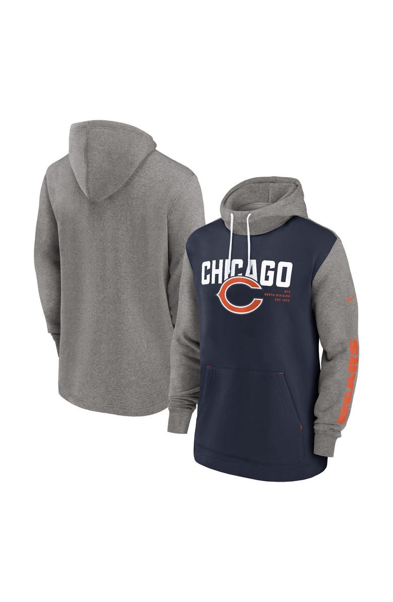 Nike Men's Nike Navy Chicago Bears Fashion Color Block Pullover Hoodie, Main, color, Navy