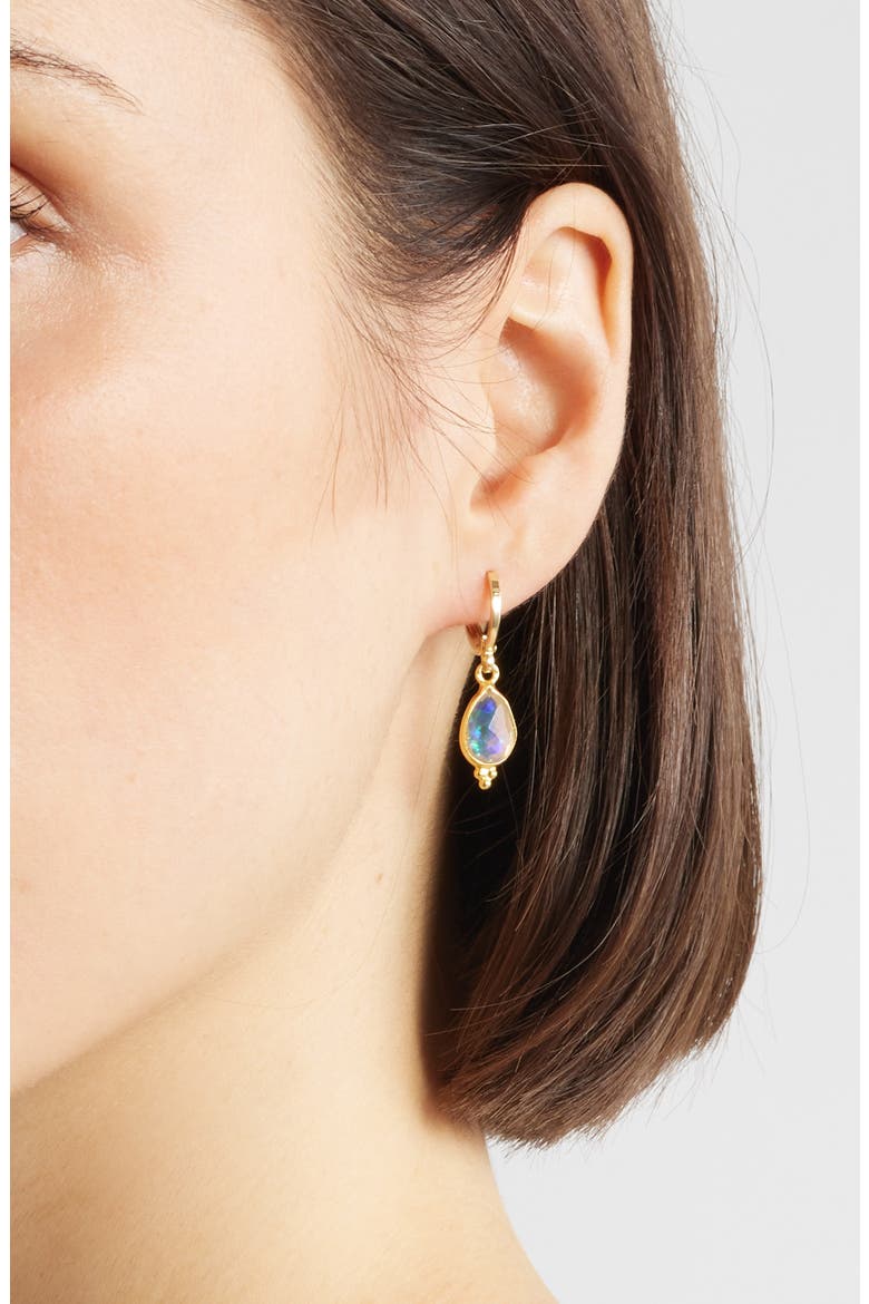 Dewlit Pear Drop Earrings, Alternate, color, GOLD