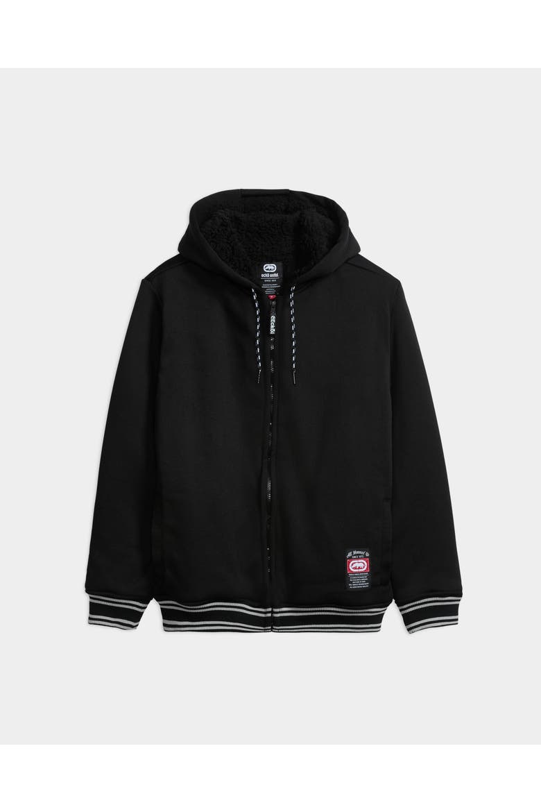 Tip Top faux shearling Hoodie, Main, color, Black