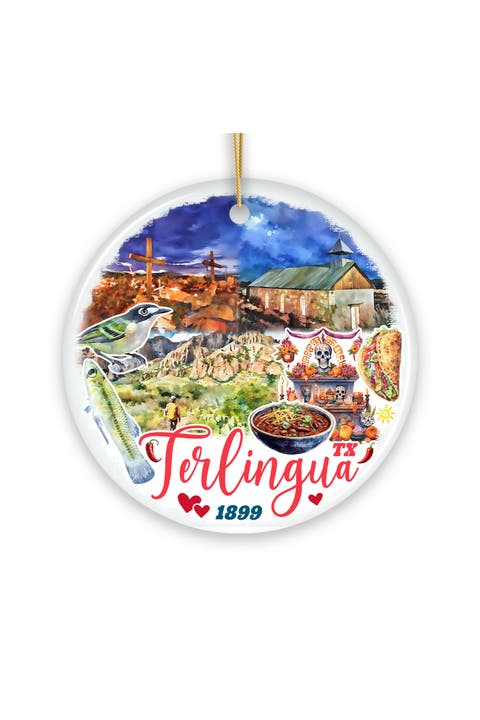 Terlingua Desert Ghost Town Round Ornament