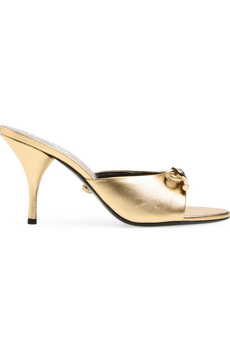 Versace Opera Bow Slide Sandal, Alternate, color, Gold-Versace Gold