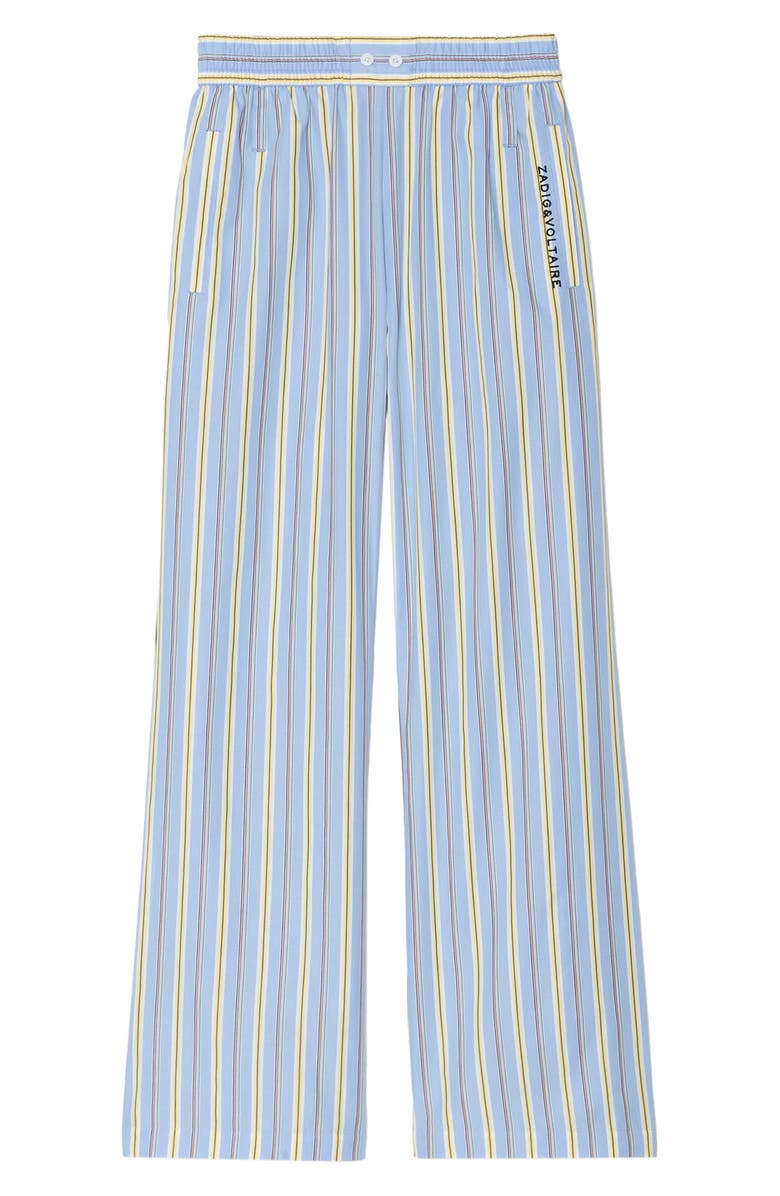 Zadig & Voltaire Pax Pop Multistripe Cotton Pants, Alternate, color, Sixtine