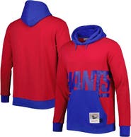 Mitchell & Ness Men's Mitchell & Ness Red/Royal New York Giants Big & Tall Big Face Pullover Hoodie