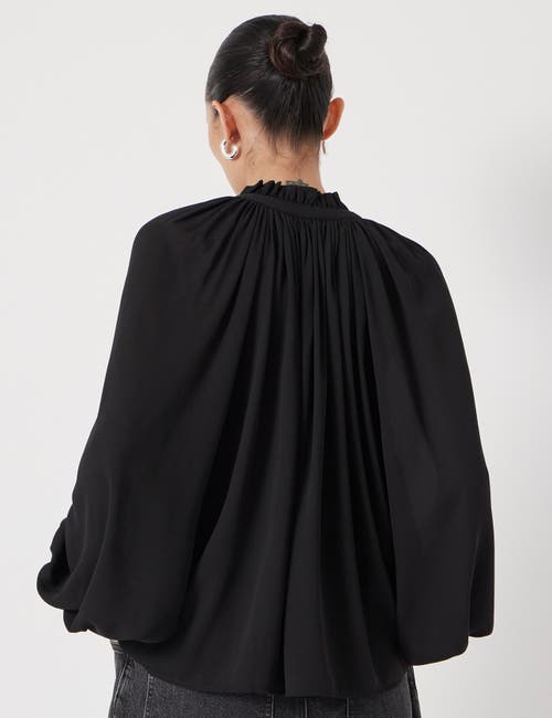 Hush Fleur Floaty Chiffon Blouse In Black