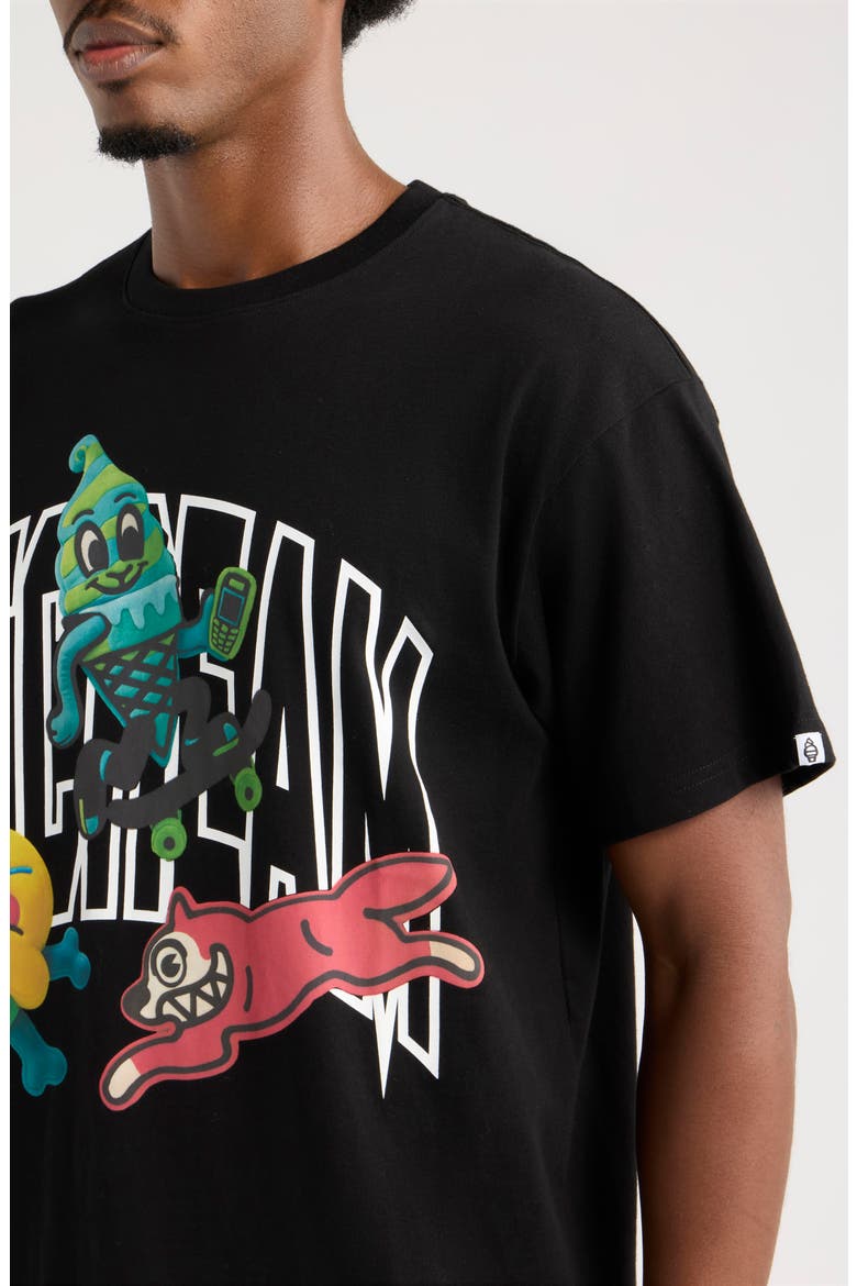 Marshmallow Cotton Graphic T-Shirt, Alternate, color, BLACK