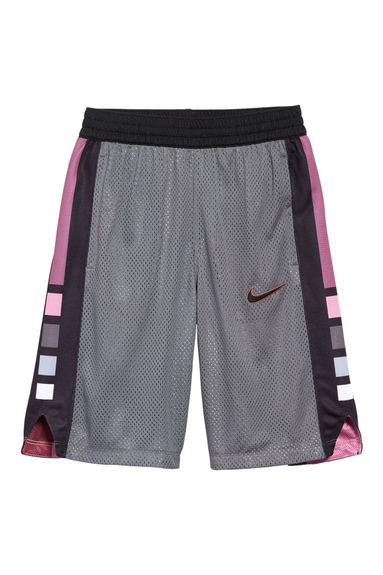 Kids' Elite Reversible Shorts, Main, color, IRON GREY/ BLACK