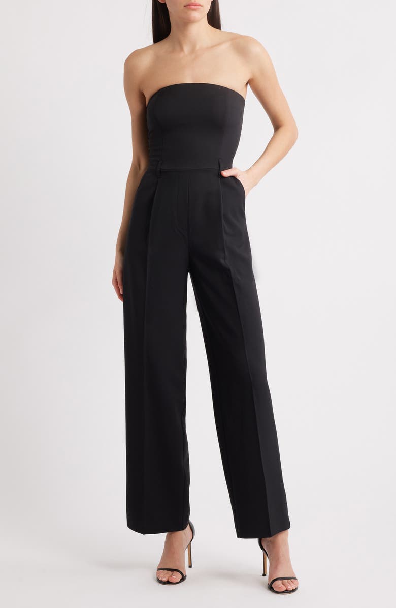 Topshop Tailored Bandeau Jumpsuit, Main, color, 