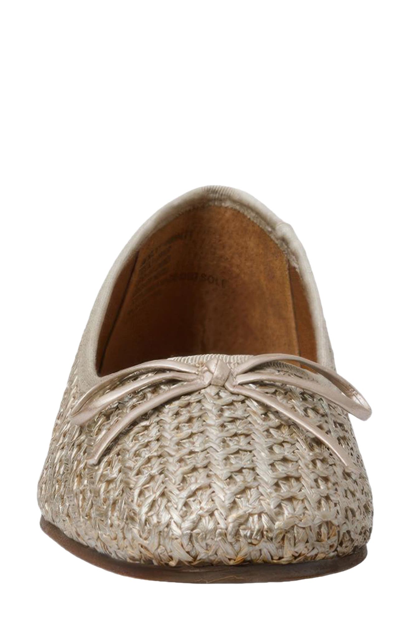 Haley Ballet Flat, Alternate, color, PLATINO RAFFIA