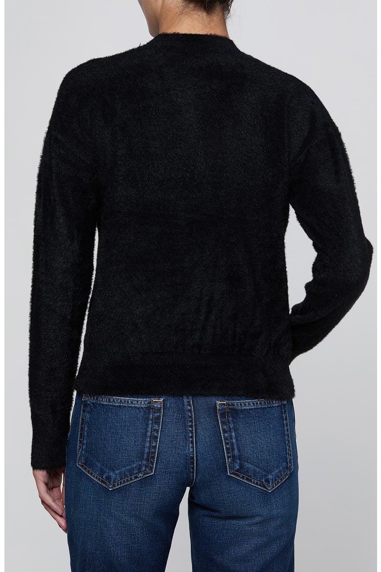 Nimbus Fuzzy Crewneck Sweater, Alternate, color, BLACK