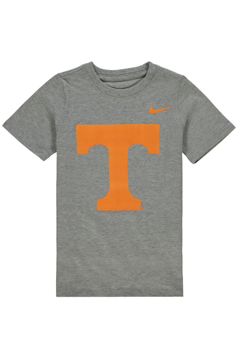 Preschool Nike Charcoal Tennessee Volunteers Logo T-Shirt, Main, color, Heather Gray