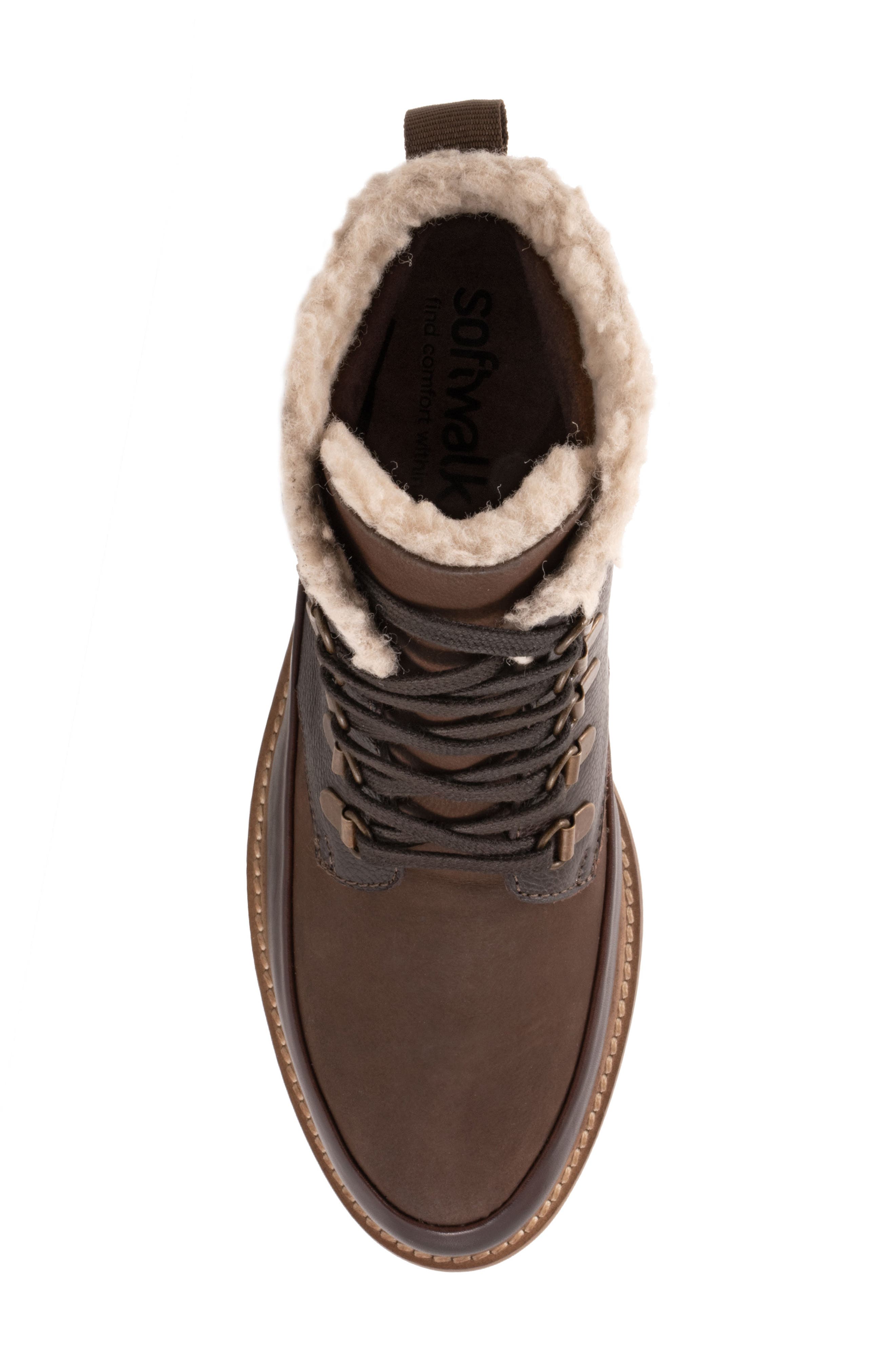 Whitney Faux Shearling Lined Boot, Alternate, color, DARK BROWN