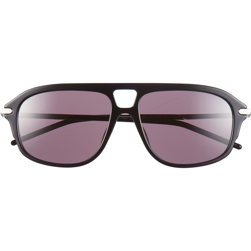 Givenchy Gv One 57mm Pilot Sunglasses In Black