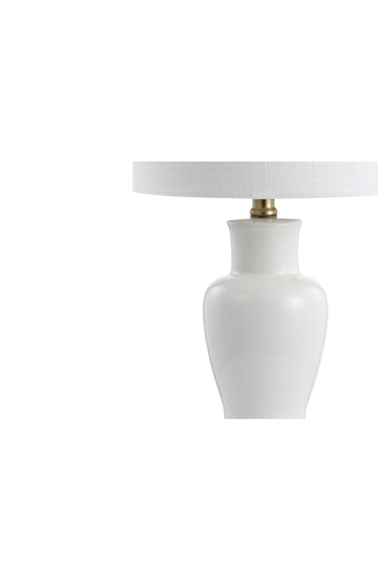 JONATHAN Y Chi Ceramic/Iron Modern Classic LED Table Lamp, Alternate, color, White