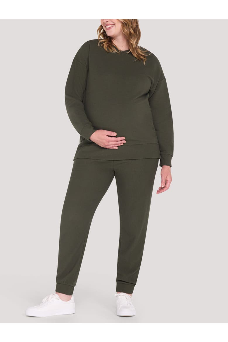 Crew Neck Long Sleeve Side Zip Tunic, Alternate, color, Deep Depths