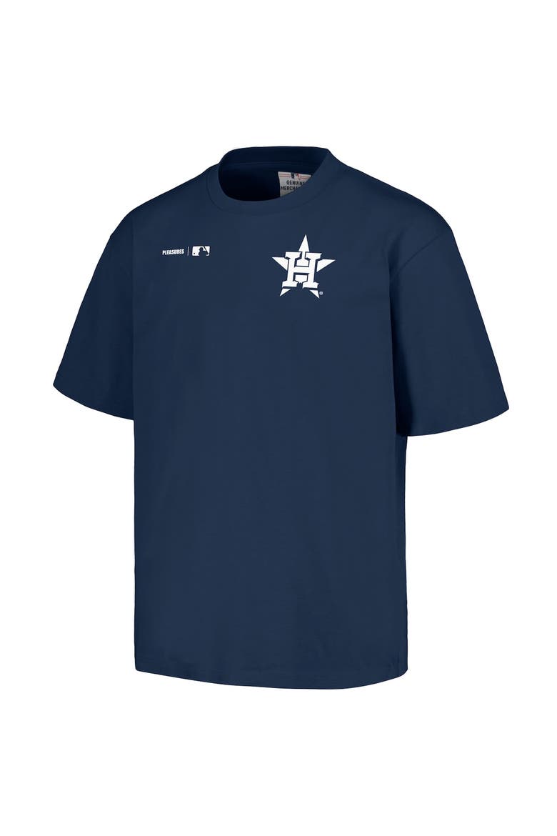 Men's PLEASURES  Navy Houston Astros Precision T-Shirt, Alternate, color, Navy