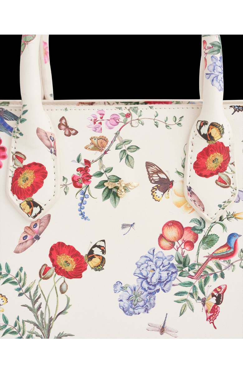 Fable England Alice Garden Medium Structured Tote, Alternate, color, Ivory