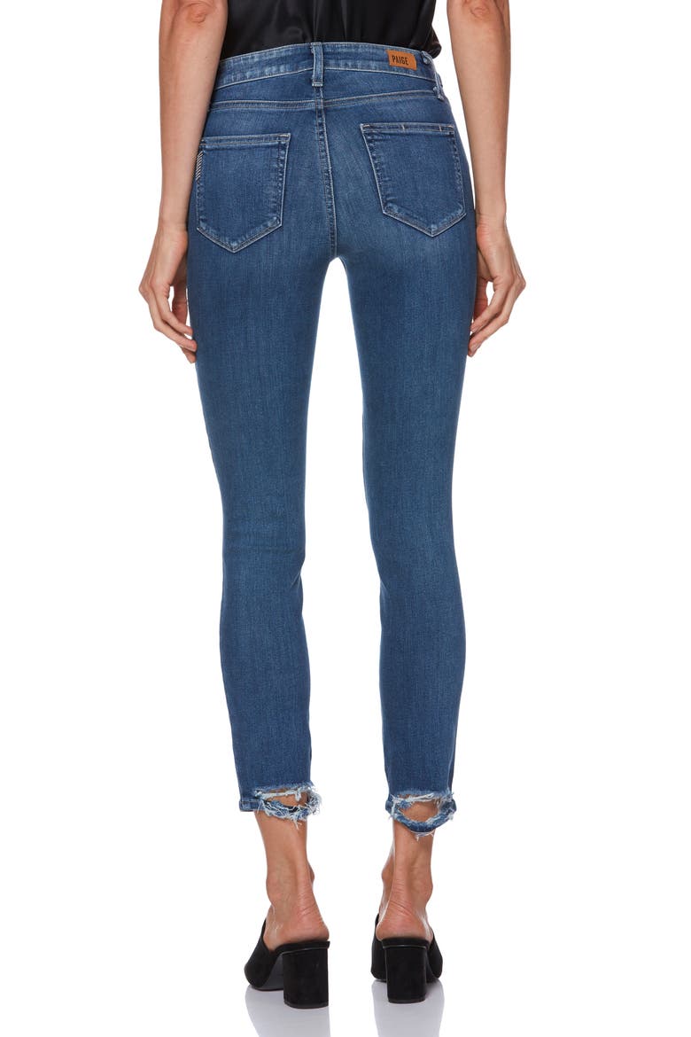 Hoxton Transcend Vintage High Waist Crop Skinny Jeans, Alternate, color, ADDLER BLUE