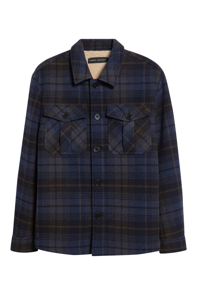 Kaden Plaid Overshirt, Alternate, color, NAVY