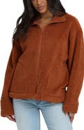 Billabong Sun City Embroidered Faux Shearling Jacket