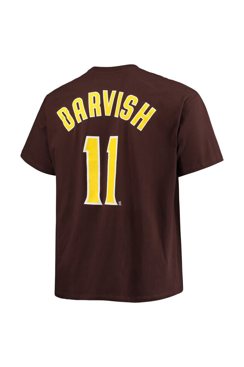 Men's Yu Darvish Brown San Diego Padres Big & Tall Name & Number T-Shirt, Alternate, color, Brown