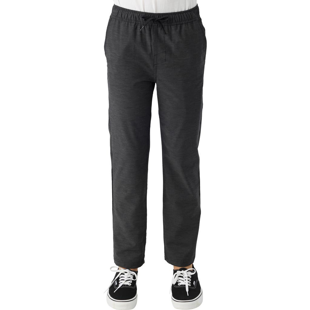 O'neill Kids' Venture Water Repellent Elastic Waist Pants In Black