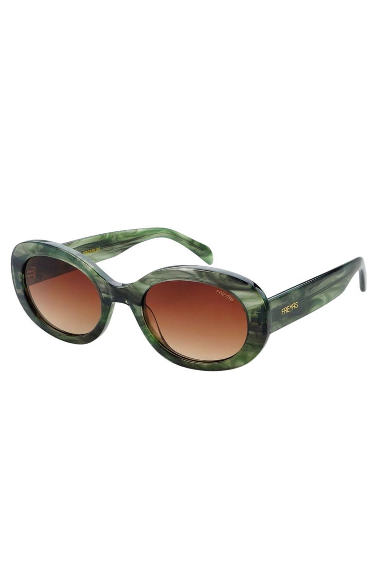 FREYRS Eyewear Aria Oval Sunglasses, Alternate, color, Emerald