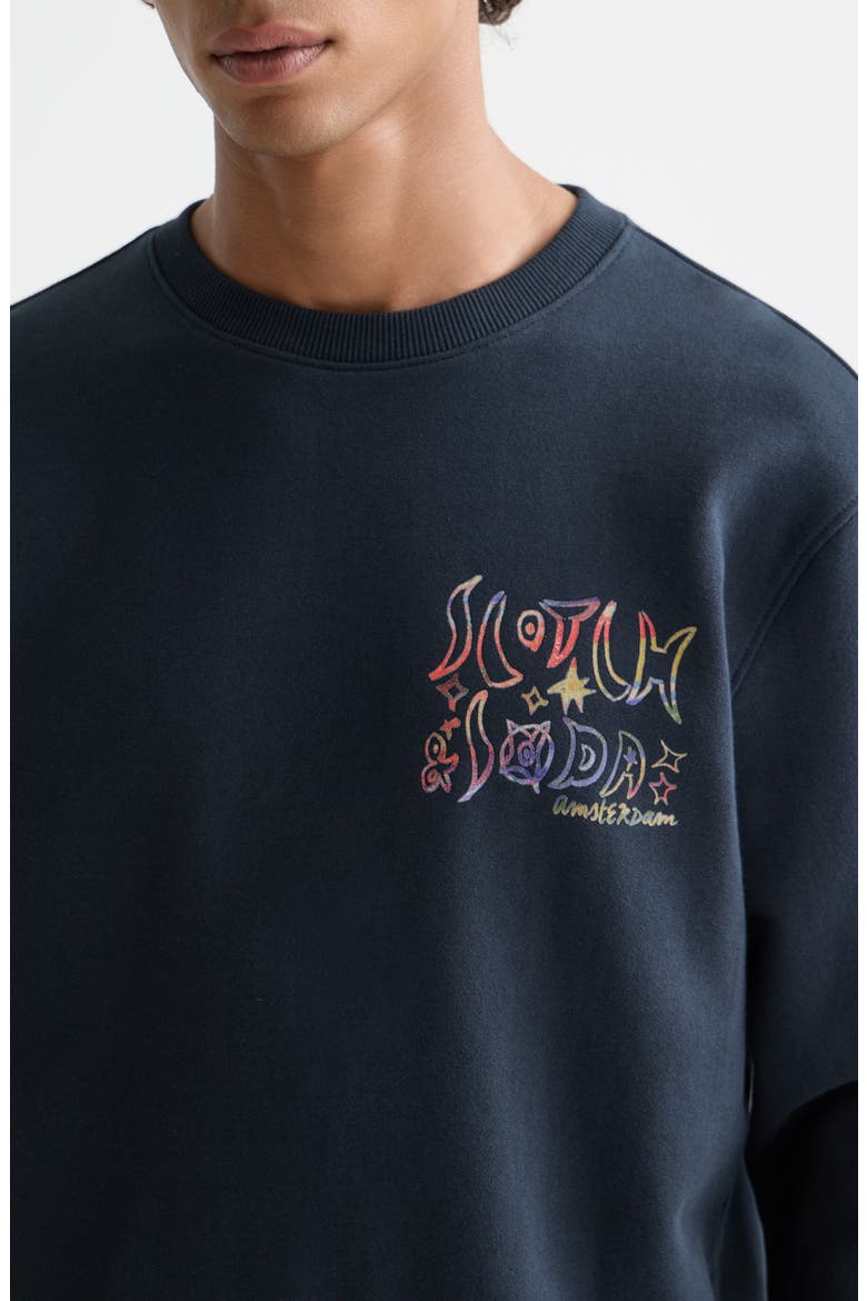 Graphic Print Sweatshirt, Alternate, color, CARBON