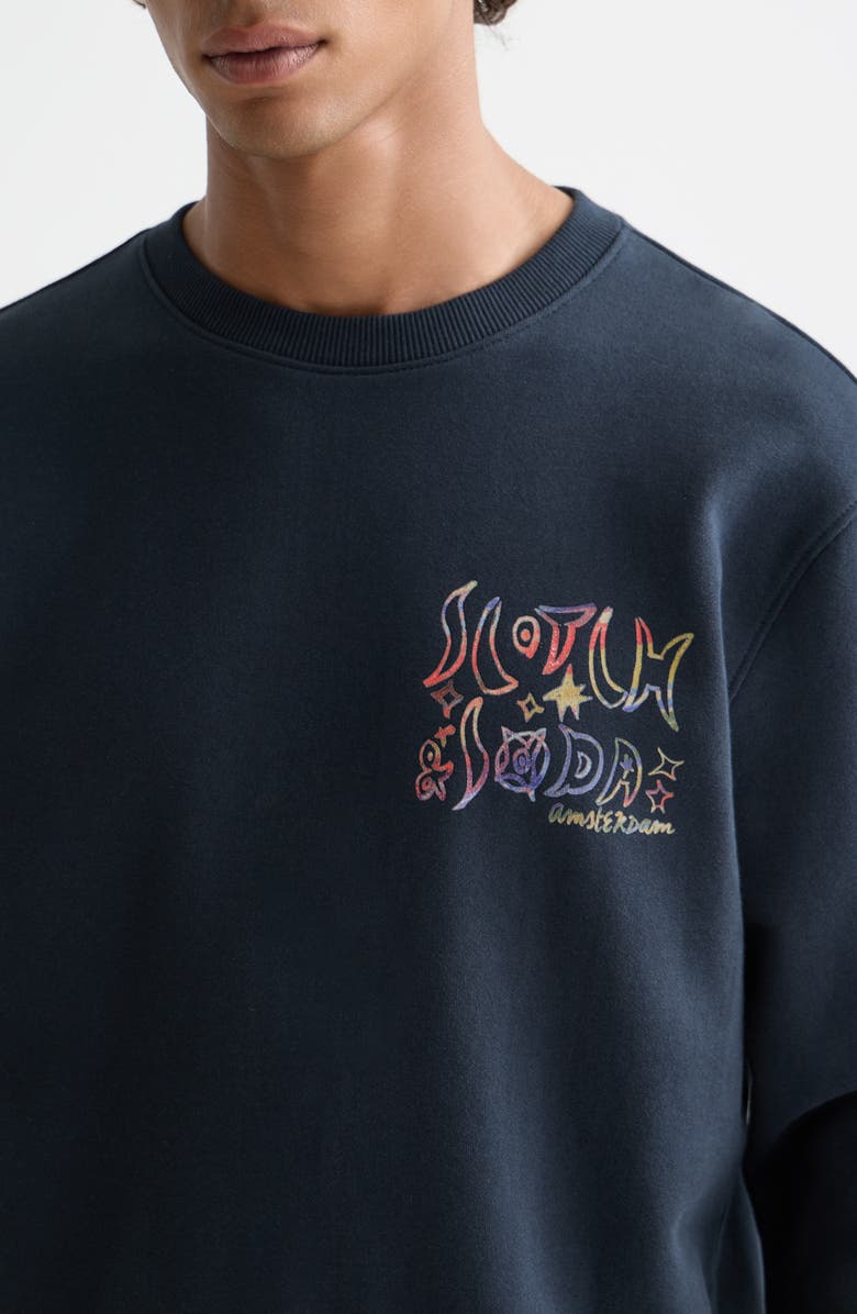 Scotch
Soda Graphic Print Sweatshirt, Alternate, color, Carbon