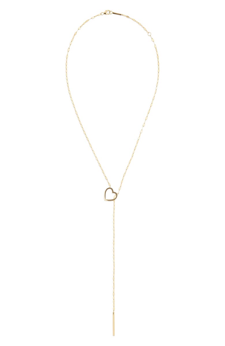 LANA Gloss Heart Pendant Lariat Necklace, Main, color, 