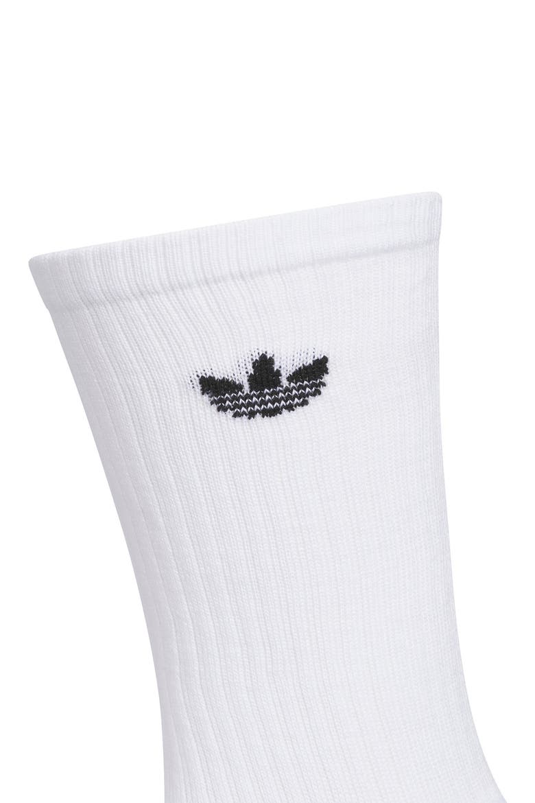 6-Pack Trefoil Performance Crew Socks, Alternate, color, WHITE