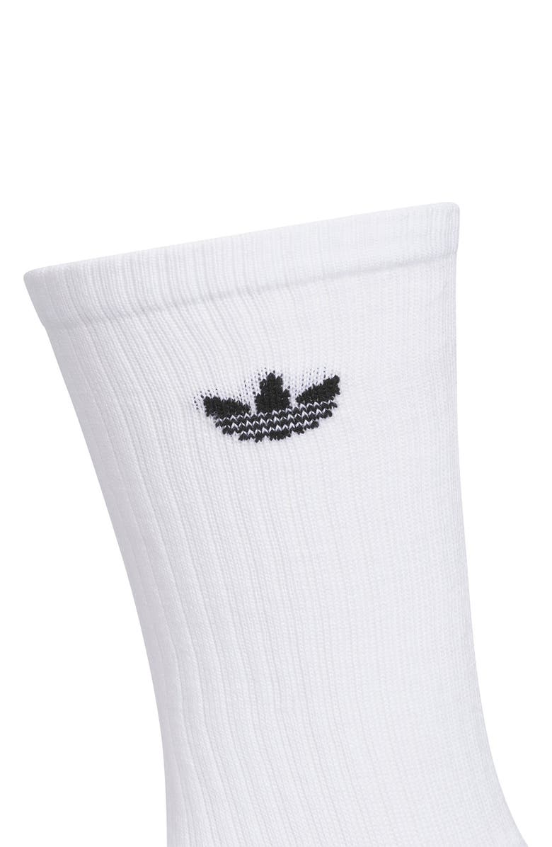 adidas 6-Pack Trefoil Performance Crew Socks, Alternate, color, White