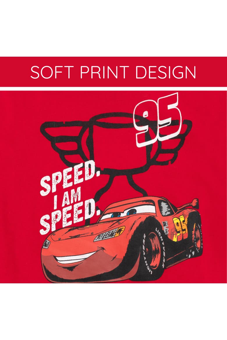 Cars Lightning McQueen T-Shirt and Plaid Shorts Set, Alternate, color, Lightning McQueen Red