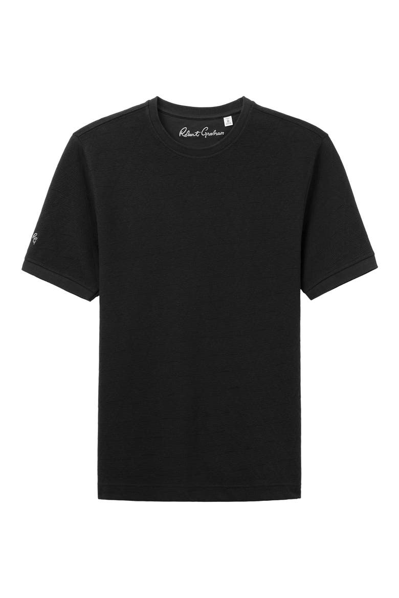 Baslow Geometric Cotton Blend T-Shirt, Alternate, color, BLACK