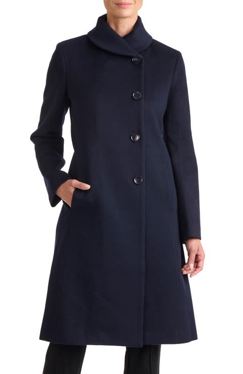 Round Collar Wool Coat